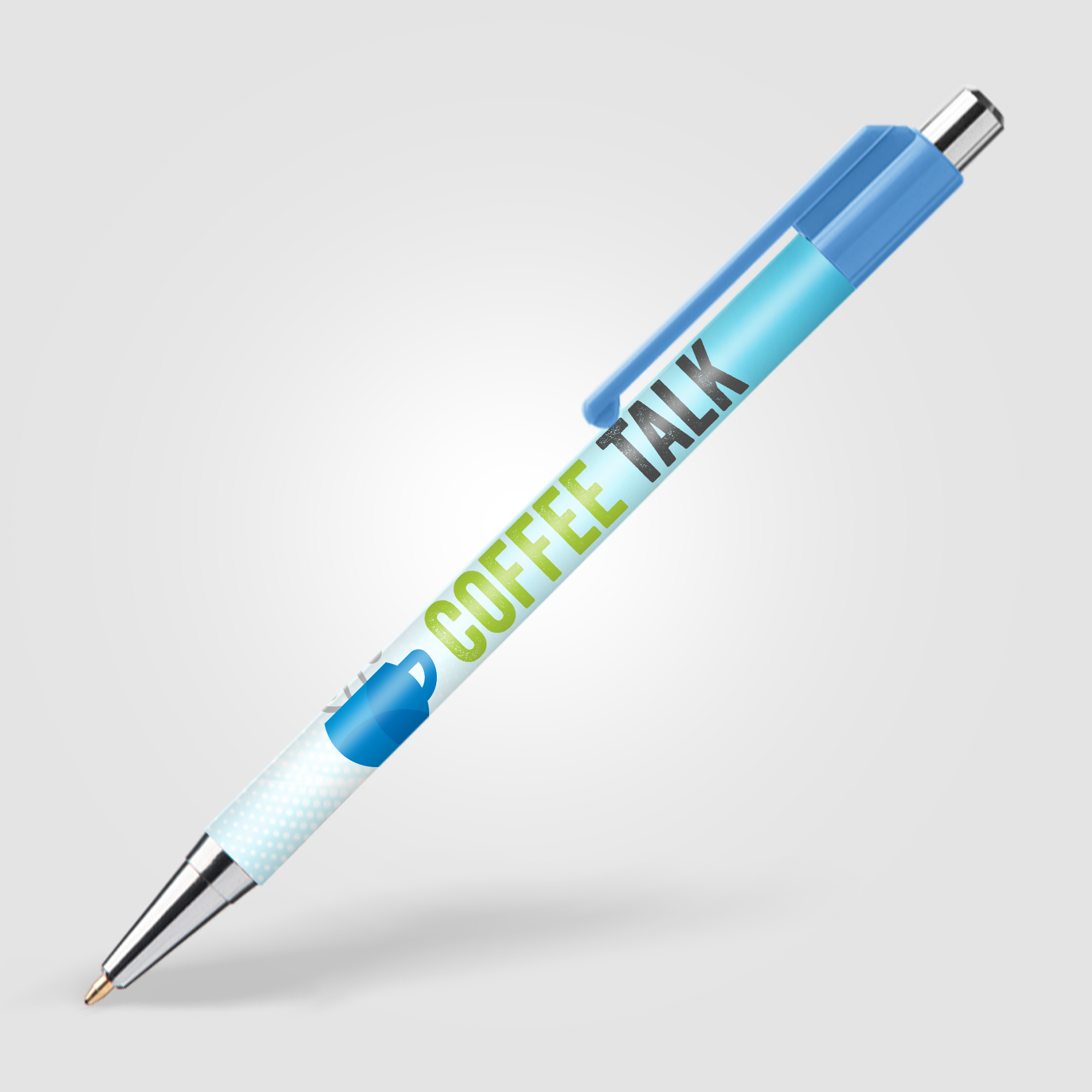 Stylo-bille plastique personnalisable Betty D Bleu clair
